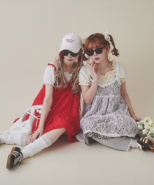 WC（ダブル シー）の「サイドリボンコットンレースキャップ（キャップ・レディース・ホワイト・FREE）」の11枚目の写真