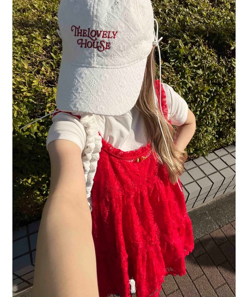 WC（ダブル シー）の「サイドリボンコットンレースキャップ（キャップ・レディース・ホワイト・FREE）」の5枚目の写真