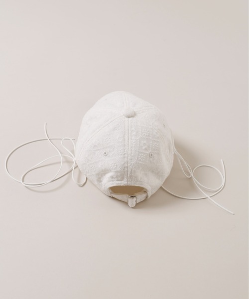 WC（ダブル シー）の「サイドリボンコットンレースキャップ（キャップ・レディース・ホワイト・FREE）」の16枚目の写真