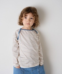 配色パイピングマルチボーダープルオーバー