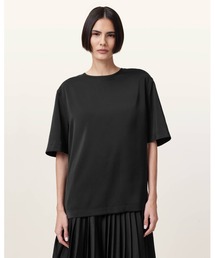 ALLSAINTS | AMELIE SATIN RELAXED FIT T-SHIRT | AMELIE サテン リラックス フィット Tシャツ(Tシャツ/カットソー)