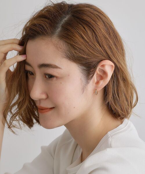grove(グローブ)の「【ステンレス】メタルビジューフープピアス(ピアス(両耳用)・レディース・シルバー/ゴールド・00)」の7枚目の写真