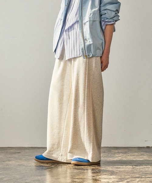 BAYFLOW（ベイフロー）の「スウェットワイドパンツ（スウェットパンツ・レディース・オートミール/チャコール/杢グレー・FREE）」の7枚目の写真