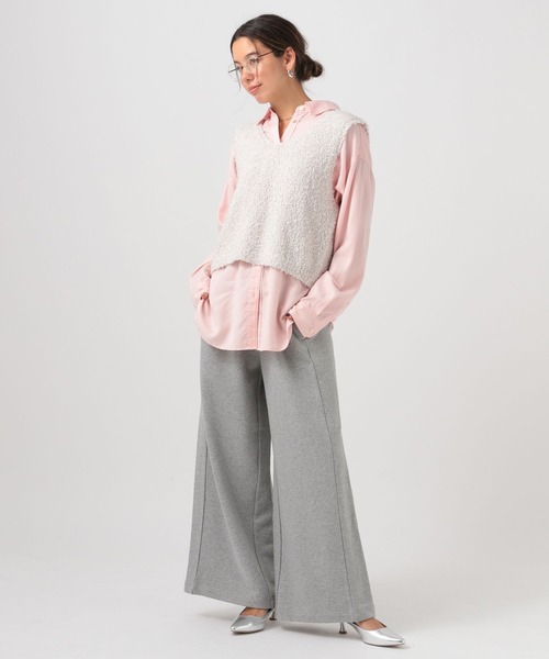 BAYFLOW（ベイフロー）の「スウェットワイドパンツ（スウェットパンツ・レディース・オートミール/チャコール/杢グレー・FREE）」の13枚目の写真