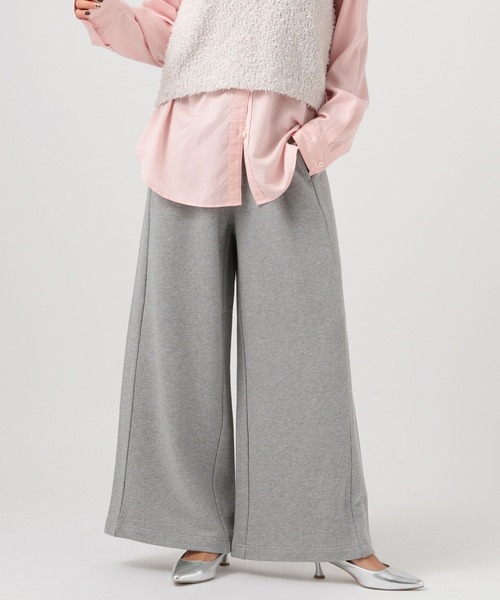 BAYFLOW（ベイフロー）の「スウェットワイドパンツ（スウェットパンツ・レディース・オートミール/チャコール/杢グレー・FREE）」の14枚目の写真
