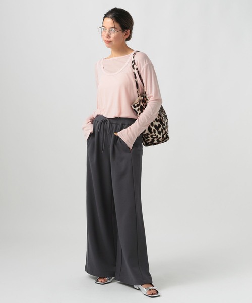 BAYFLOW（ベイフロー）の「スウェットワイドパンツ（スウェットパンツ・レディース・オートミール/チャコール/杢グレー・FREE）」の16枚目の写真