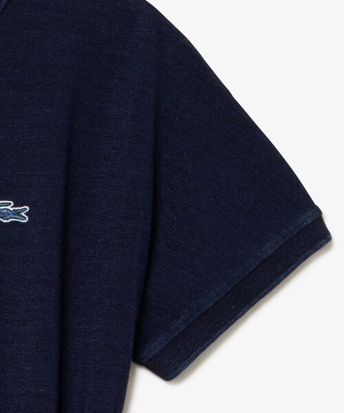LACOSTE（ラコステ）の「インディゴ 鹿の子ポロドレス マキシ丈ワンピース フレア Iライン（シャツワンピース・レディース・ブルー/ダークネイビー・40/38/36/34）」の10枚目の写真