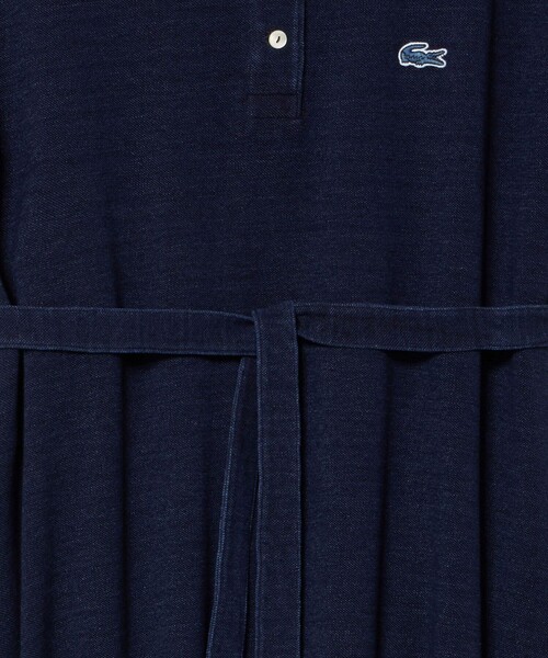 LACOSTE（ラコステ）の「インディゴ 鹿の子ポロドレス マキシ丈ワンピース フレア Iライン（シャツワンピース・レディース・ブルー/ダークネイビー・40/38/36/34）」の11枚目の写真