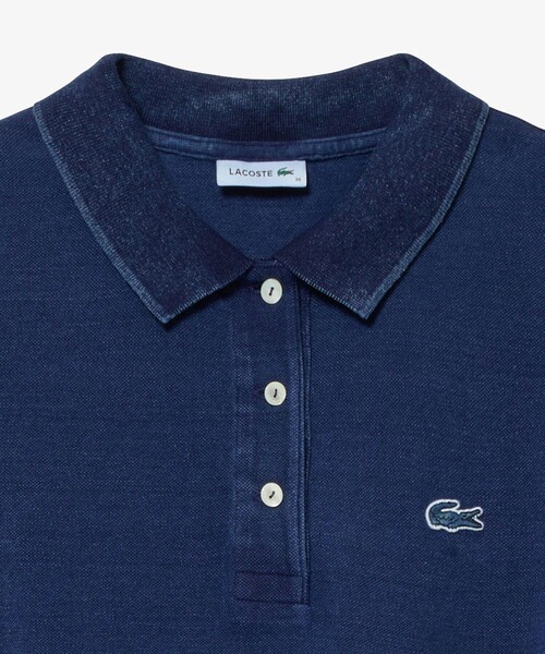 LACOSTE（ラコステ）の「インディゴ 鹿の子ポロドレス マキシ丈ワンピース フレア Iライン（シャツワンピース・レディース・ブルー/ダークネイビー・40/38/36/34）」の18枚目の写真