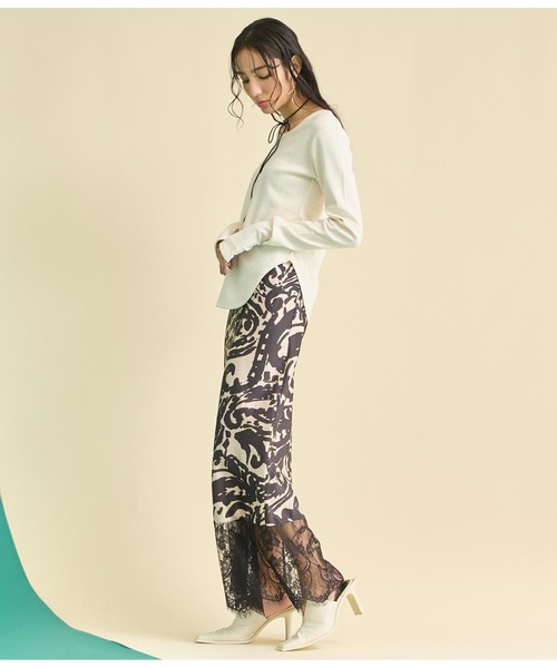 Settimissimo（セッティミッシモ）の「バックオープン ホックデザイン プルオーバー（Tシャツ/カットソー・レディース・ブラック/アイボリー・FREE）」の19枚目の写真