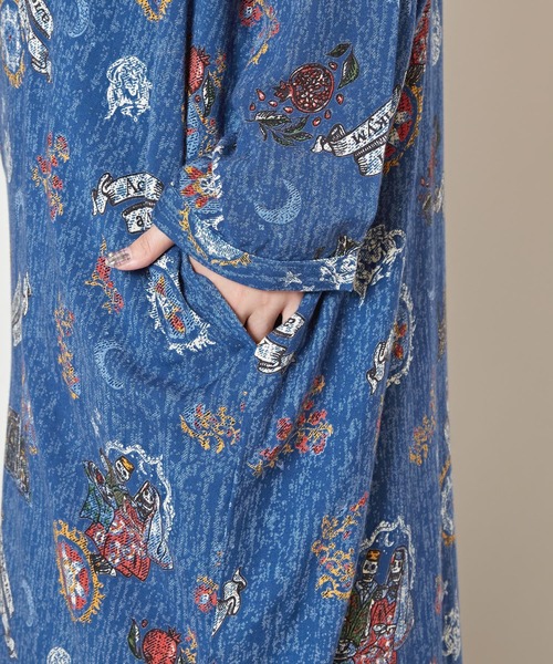 チャイハネ（チャイハネ）の「【チャイハネ】ゴッティーシャツワンピース（シャツワンピース・レディース・ホワイト/ブルー/ブラック・FREE）」の8枚目の写真