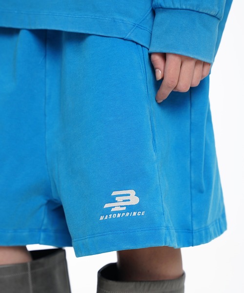MASONPRINCE（メイソンプリンス）の「ルーズフィット シンプルロゴ スウェットショーツ DK3115【MASONPRINCE】（スウェットパンツ・メンズ・ライトブルー/ブラック・L/M/S）」の7枚目の写真
