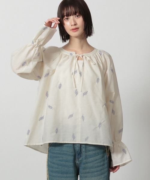 セール】フラワー刺繍ブラウス / 327798（シャツ/ブラウス）｜LAKOLE  