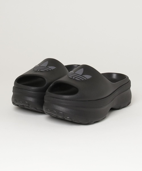 人気【ADIDAS】アディダス スライドサンダル ADIFOM 厚底5.5cm 楽天市場】adidas ADIFOM STAN MULE W CBLACK/CBLACK/CBLACK