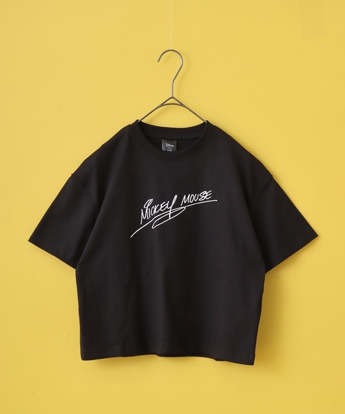 MICKEY MOUSE(ミッキーマウス)の「MICKEY MOUSE ミッキーマウス オーバー半袖Tシャツ KIDS(Tシャツ/カットソー・キッズ・ブラック/ダークグリーン/オフホワイト/杢グレー/オレンジ/チャコール・110/120/130/140/150/160)」の9枚目の写真