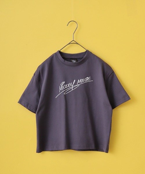 MICKEY MOUSE(ミッキーマウス)の「MICKEY MOUSE ミッキーマウス オーバー半袖Tシャツ KIDS(Tシャツ/カットソー・キッズ・ブラック/ダークグリーン/オフホワイト/杢グレー/オレンジ/チャコール・110/120/130/140/150/160)」の13枚目の写真