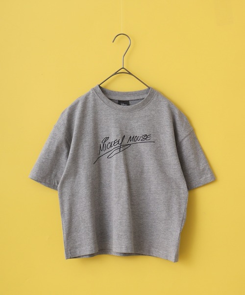MICKEY MOUSE(ミッキーマウス)の「MICKEY MOUSE ミッキーマウス オーバー半袖Tシャツ KIDS(Tシャツ/カットソー・キッズ・ブラック/ダークグリーン/オフホワイト/杢グレー/オレンジ/チャコール・110/120/130/140/150/160)」の11枚目の写真