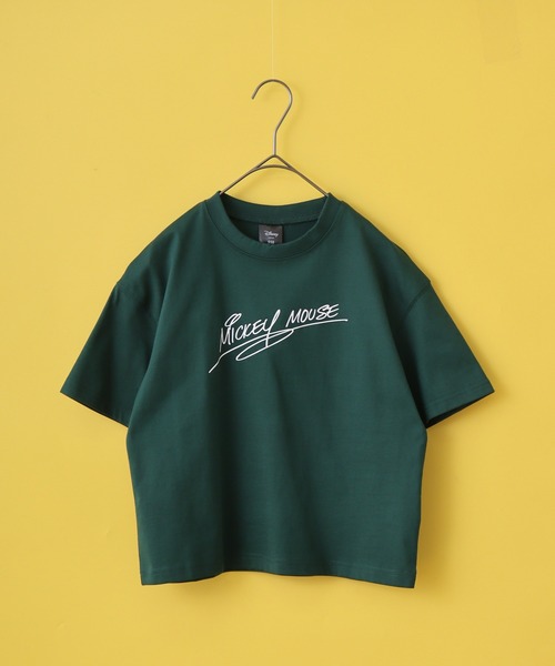 MICKEY MOUSE(ミッキーマウス)の「MICKEY MOUSE ミッキーマウス オーバー半袖Tシャツ KIDS(Tシャツ/カットソー・キッズ・ブラック/ダークグリーン/オフホワイト/杢グレー/オレンジ/チャコール・110/120/130/140/150/160)」の17枚目の写真