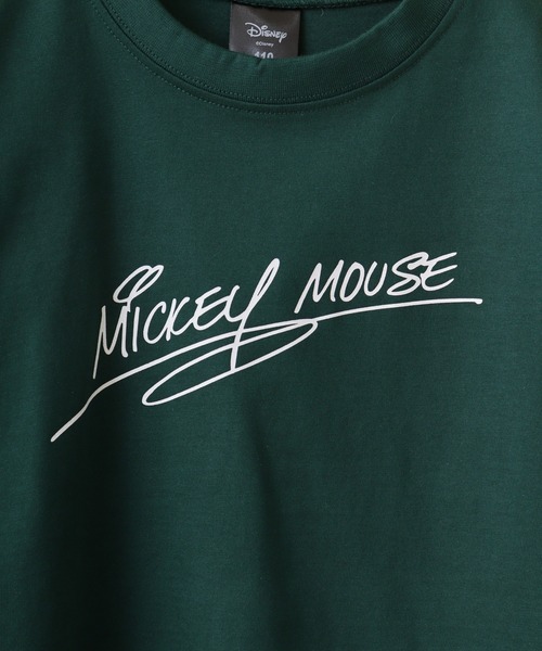 MICKEY MOUSE(ミッキーマウス)の「MICKEY MOUSE ミッキーマウス オーバー半袖Tシャツ KIDS(Tシャツ/カットソー・キッズ・ブラック/ダークグリーン/オフホワイト/杢グレー/オレンジ/チャコール・110/120/130/140/150/160)」の19枚目の写真