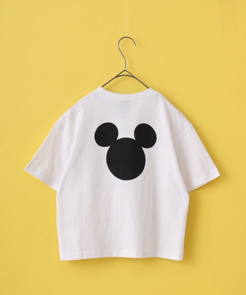 MICKEY MOUSE(ミッキーマウス)の「MICKEY MOUSE ミッキーマウス オーバー半袖Tシャツ KIDS(Tシャツ/カットソー・キッズ・ブラック/ダークグリーン/オフホワイト/杢グレー/オレンジ/チャコール・110/120/130/140/150/160)」の8枚目の写真