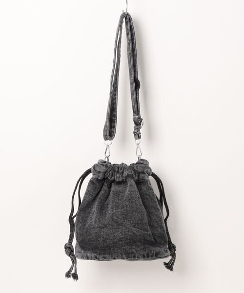 Mignonjour（ミニョンジュール）の「Mignonjour/デニム巾着バッグ M2720（ハンドバッグ・レディース・ライトブルー/ブラック/ブルー・FREE）」の12枚目の写真