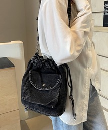 Mignonjour/デニム巾着バッグ M2720