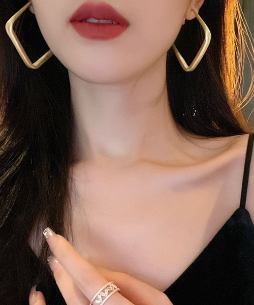 【国内即発】≪SOKO≫スクエア フープ ピアス pierce-11017-1.jpg