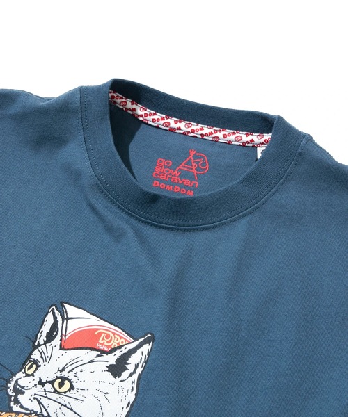 go slow caravan（ゴースローキャラバン）の「DOMDOM × gsc びたびたバターフィッシュ猫TEE（Tシャツ/カットソー・メンズ・ブルー/ホワイト・X-LARGE/LARGE/MEDIUM）」の16枚目の写真