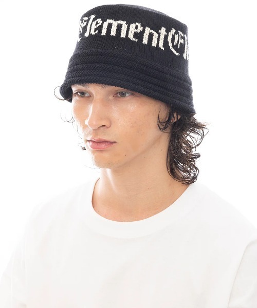 ELEMENT(エレメント)の「ELEMENT メンズ KNIT HAT ハット 【2025年春夏モデル】/エレメントロゴニットハット(ハット・メンズ・ホワイト/ブラック・FREE)」の5枚目の写真