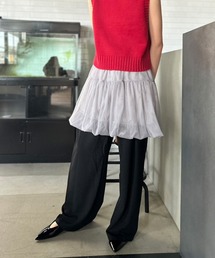 Kotoe | チュールバルーンスカート ミニ グレー ブラック(スカート)