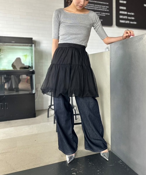 Kotoe（コトエ）の「チュールバルーンスカート ミニ グレー ブラック（スカート・レディース・ブラック/ライトグレー・FREE）」の22枚目の写真