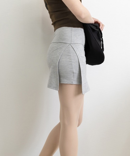 Miniministore(ミニミニストア)の「スリット入りキュロットスカート 露出防止ショートパンツショーパン短パン(その他パンツ・レディース・ブラック/グレー・L/S/XL/M)」の9枚目の写真