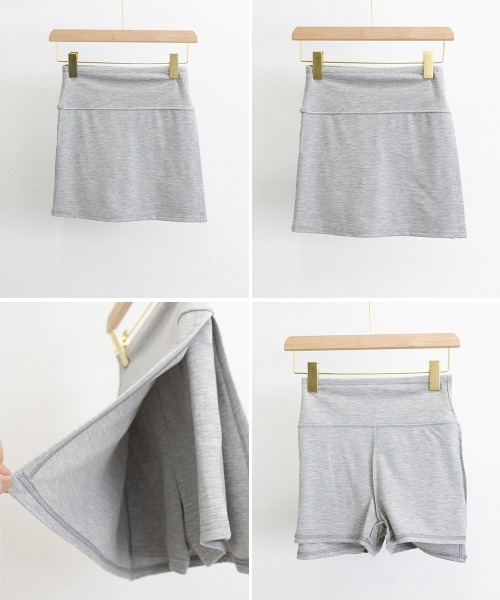 Miniministore(ミニミニストア)の「スリット入りキュロットスカート 露出防止ショートパンツショーパン短パン(その他パンツ・レディース・ブラック/グレー・L/S/XL/M)」の15枚目の写真