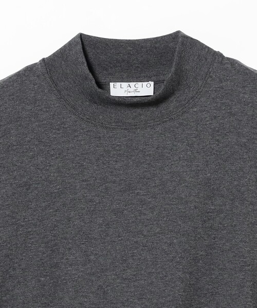 BEAMS F(ビームスエフ)の「ELACIO / モックネック Tシャツ(Tシャツ/カットソー・メンズ・チャコールグレー/ブラック/グレー系その他/ホワイト/ベージュ/パープル系その他5・4/5/3)」の14枚目の写真
