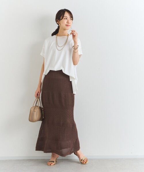 un dix cors（アンディコール）の「《着回し力抜群》シルケットワイドTシャツ（Tシャツ/カットソー・レディース・チャコールグレー/ブラック/オフホワイト・FREE）」の13枚目の写真