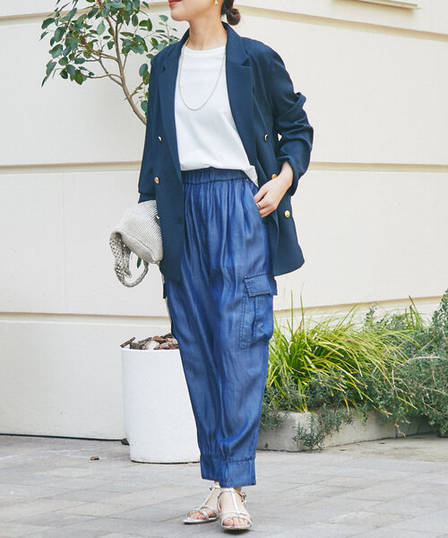 un dix cors（アンディコール）の「《着回し力抜群》シルケットワイドTシャツ（Tシャツ/カットソー・レディース・チャコールグレー/ブラック/オフホワイト・FREE）」の14枚目の写真