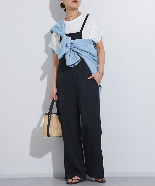 un dix cors（アンディコール）の「《着回し力抜群》シルケットワイドTシャツ（Tシャツ/カットソー・レディース・チャコールグレー/ブラック/オフホワイト・FREE）」の15枚目の写真