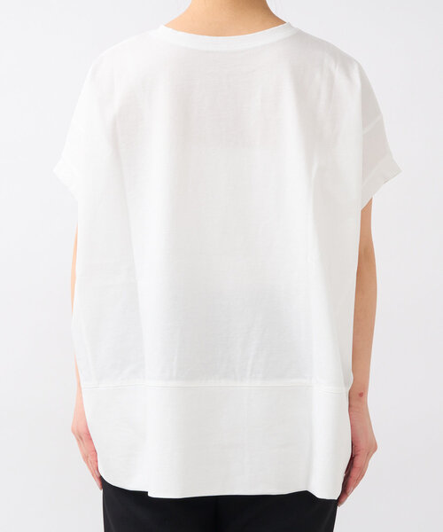 un dix cors（アンディコール）の「《着回し力抜群》シルケットワイドTシャツ（Tシャツ/カットソー・レディース・チャコールグレー/ブラック/オフホワイト・FREE）」の19枚目の写真