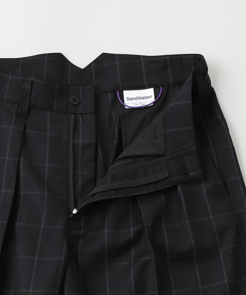 BAYCREW'S DEPO(ベイクルーズデポ)の「SandWaterr / サンドウォーター RESEARCHED 3/4 SLACKS SW-P0408(スラックス・メンズ・ブラック/グレー・1/2)」の4枚目の写真