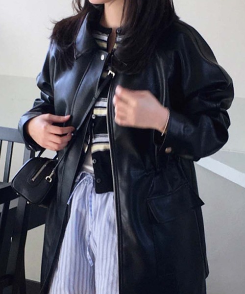 LAFFMO（ラフモ）の「ランダムマルチボーダーニットカーディガン（カーディガン/ボレロ・レディース・ブラック/グレー/ベージュ・F）」の10枚目の写真