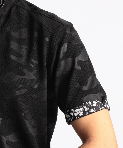 NICOLE CLUB FOR MEN(ニコルクラブフォーメン)の「【25モデルEC限定再販売】エンボスクラック柄スキッパーポロシャツ(ポロシャツ・メンズ・ブラック系1/ブラック系2/ホワイト系1/ホワイト系2・MEDIUM/LARGE/X-LARGE/XX-LARGE)」の17枚目の写真