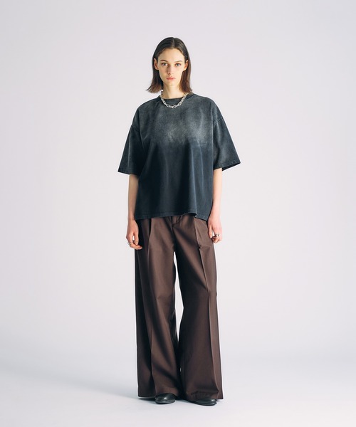 selle glant(セレグランテ)の「GRADATION SULFUR DYE T-SHIRT/グラデーションサルファーダイTシャツ(Tシャツ/カットソー・メンズ・ブラック/チャコールグレー/ブルー・SMALL/MEDIUM/LARGE)」の13枚目の写真