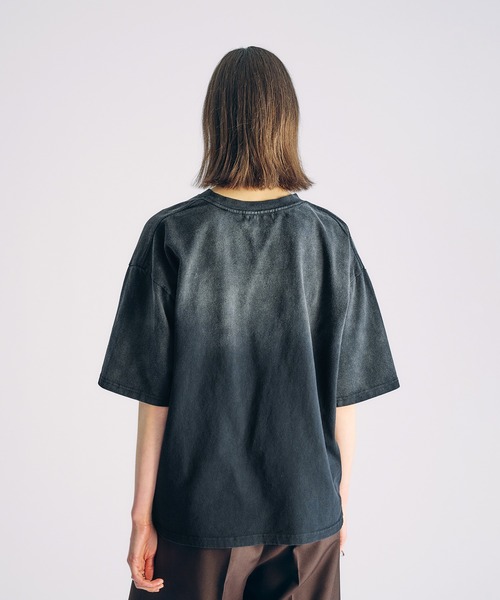 selle glant(セレグランテ)の「GRADATION SULFUR DYE T-SHIRT/グラデーションサルファーダイTシャツ(Tシャツ/カットソー・メンズ・ブラック/チャコールグレー/ブルー・SMALL/MEDIUM/LARGE)」の7枚目の写真