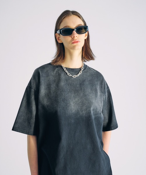 selle glant(セレグランテ)の「GRADATION SULFUR DYE T-SHIRT/グラデーションサルファーダイTシャツ(Tシャツ/カットソー・メンズ・ブラック/チャコールグレー/ブルー・SMALL/MEDIUM/LARGE)」の11枚目の写真
