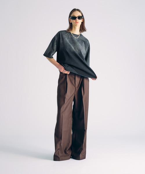 selle glant(セレグランテ)の「GRADATION SULFUR DYE T-SHIRT/グラデーションサルファーダイTシャツ(Tシャツ/カットソー・メンズ・ブラック/チャコールグレー/ブルー・SMALL/MEDIUM/LARGE)」の20枚目の写真