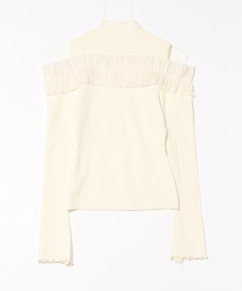 Dormiir(ドルミール)の「【Dormiir】オープンショルダーフリルリボントップス(Tシャツ/カットソー・レディース・アイボリー/ブラック/グレー・FREE)」の19枚目の写真