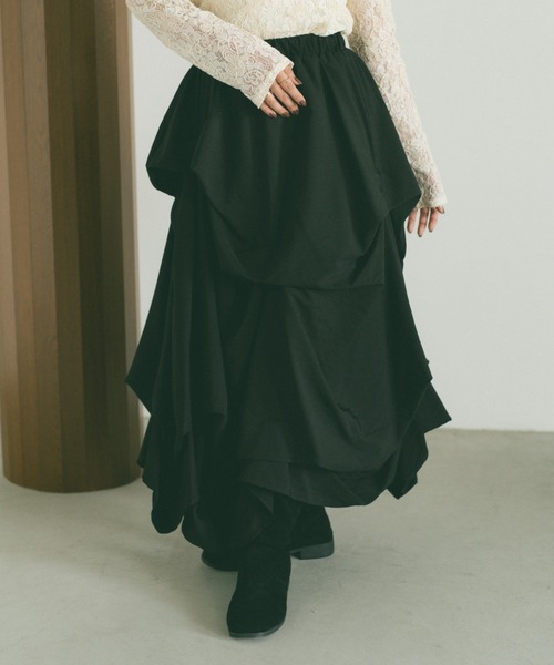 GUNABONNIE タックデザインスカート タックデザインスカート/SMサイズ展開（スカート）｜VANNIE U