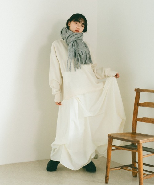 VANNIE U（ヴァニーユー）の「タックデザインスカート/SMサイズ展開（スカート・レディース・アイボリー/ブラック/グレー/ブラック系その他/ホワイト系その他・S/M）」の20枚目の写真