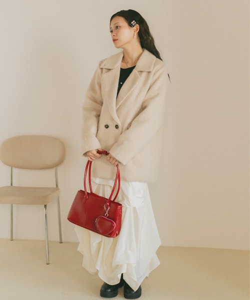 VANNIE U(ヴァニーユー)の「タックデザインスカート/SMサイズ展開(スカート・レディース・アイボリー/ブラック/グレー/ブラック系その他/ホワイト系その他・S/M)」の20枚目の写真