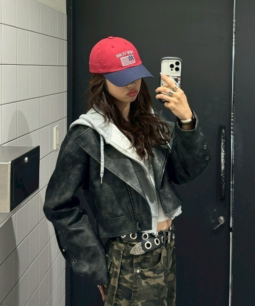 INTER FACTORY(インターファクトリー)の「SARA - 刺繍キャップ made in INTER FACTORY(キャップ・レディース・イエロー/レッド・FREE)」の9枚目の写真